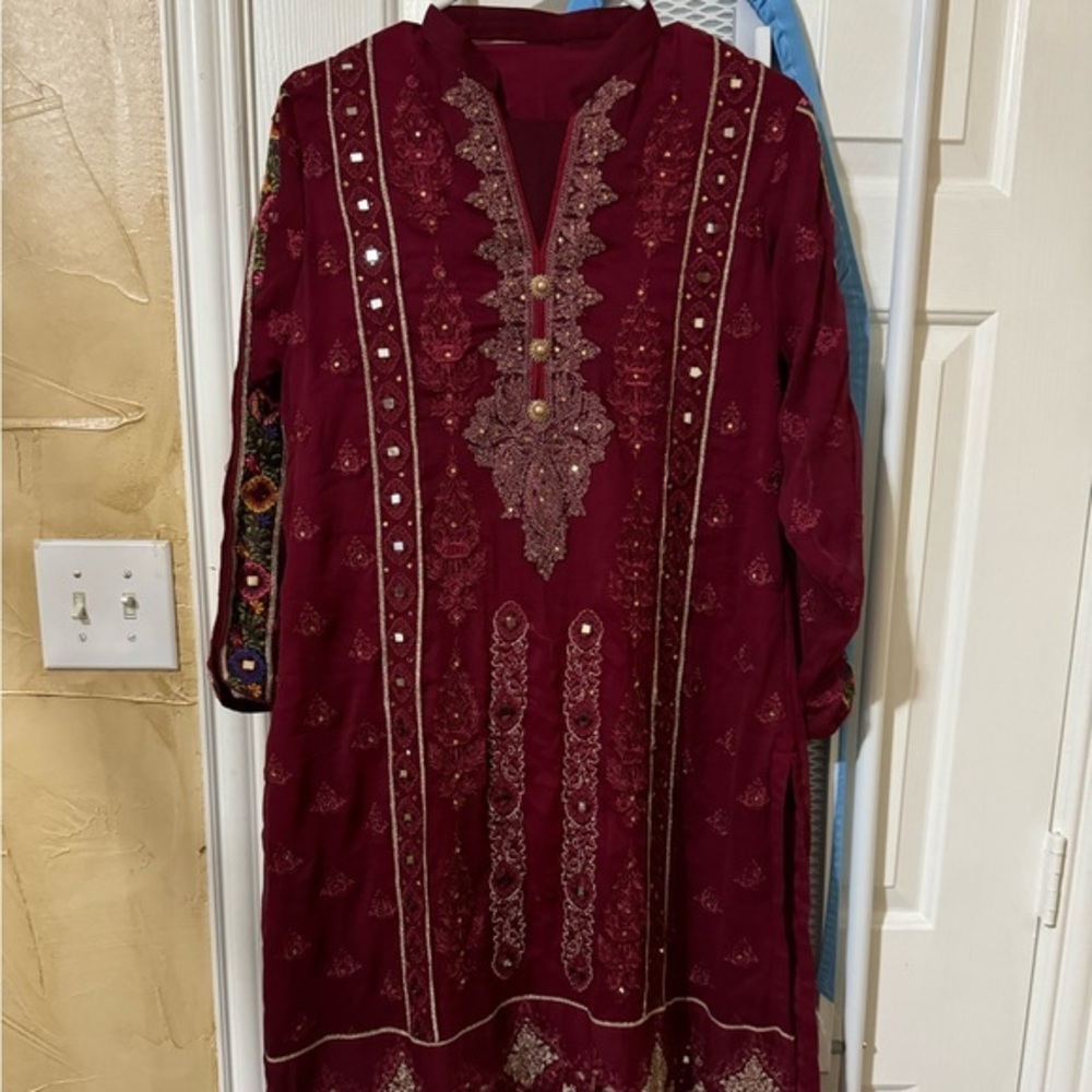 Eid / Diwali Pakistani/ Indian fancy kameez shalwar size large